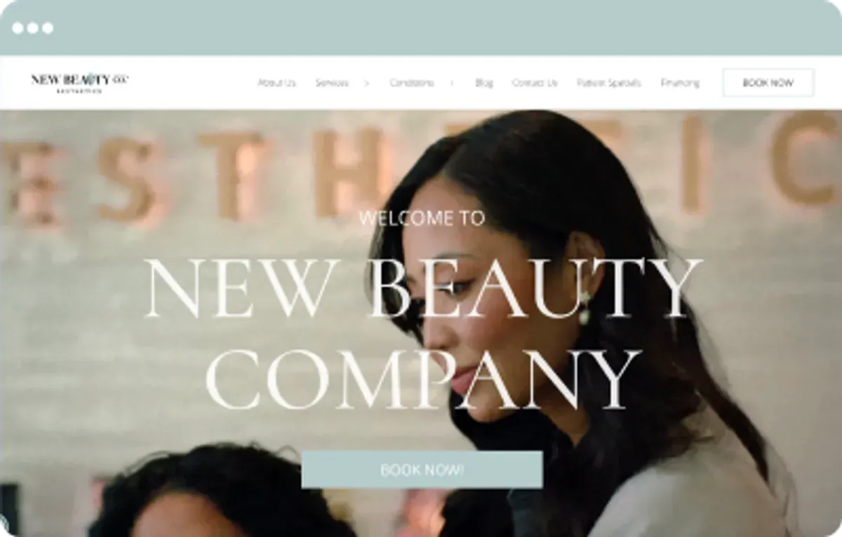 New Beauty Company — website design by MDCNY
